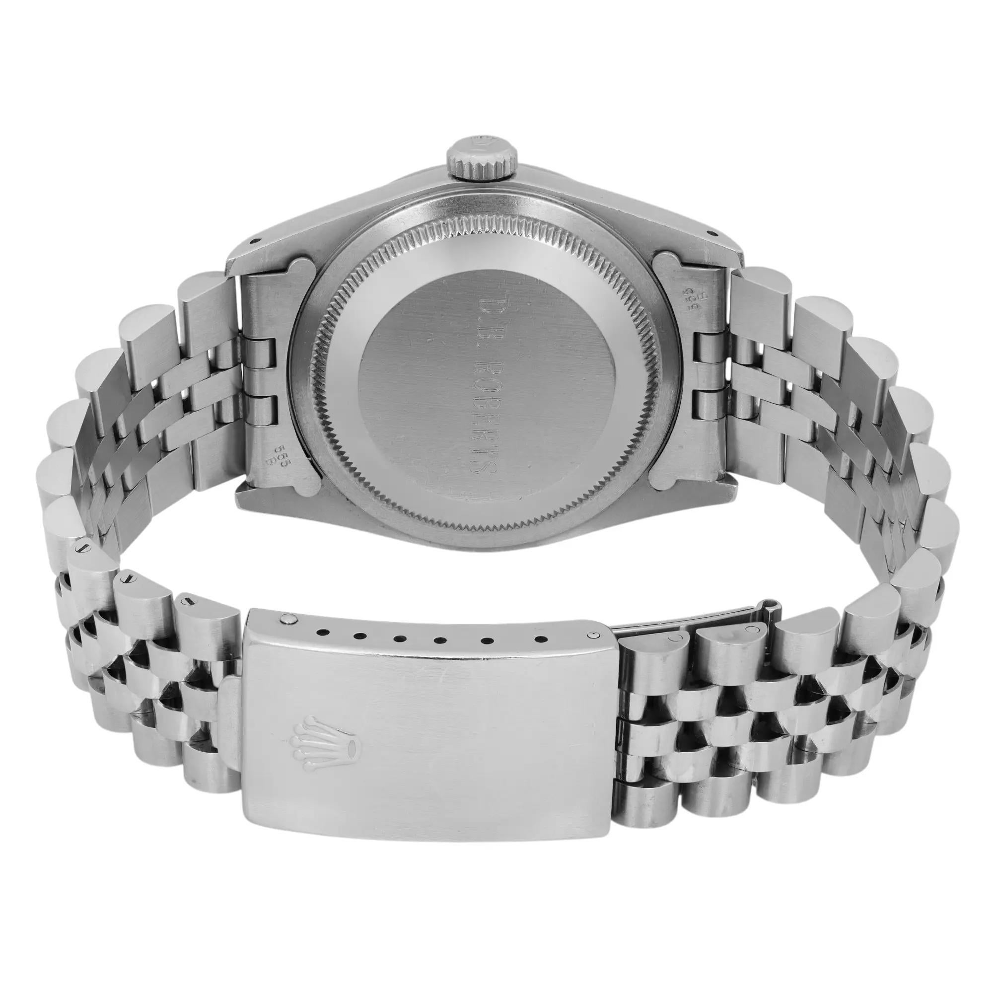 Rolex Montre Datejust 36mm Jubilee en acier inoxydable avec cadran argenté pour hommes 16234 en vente 2