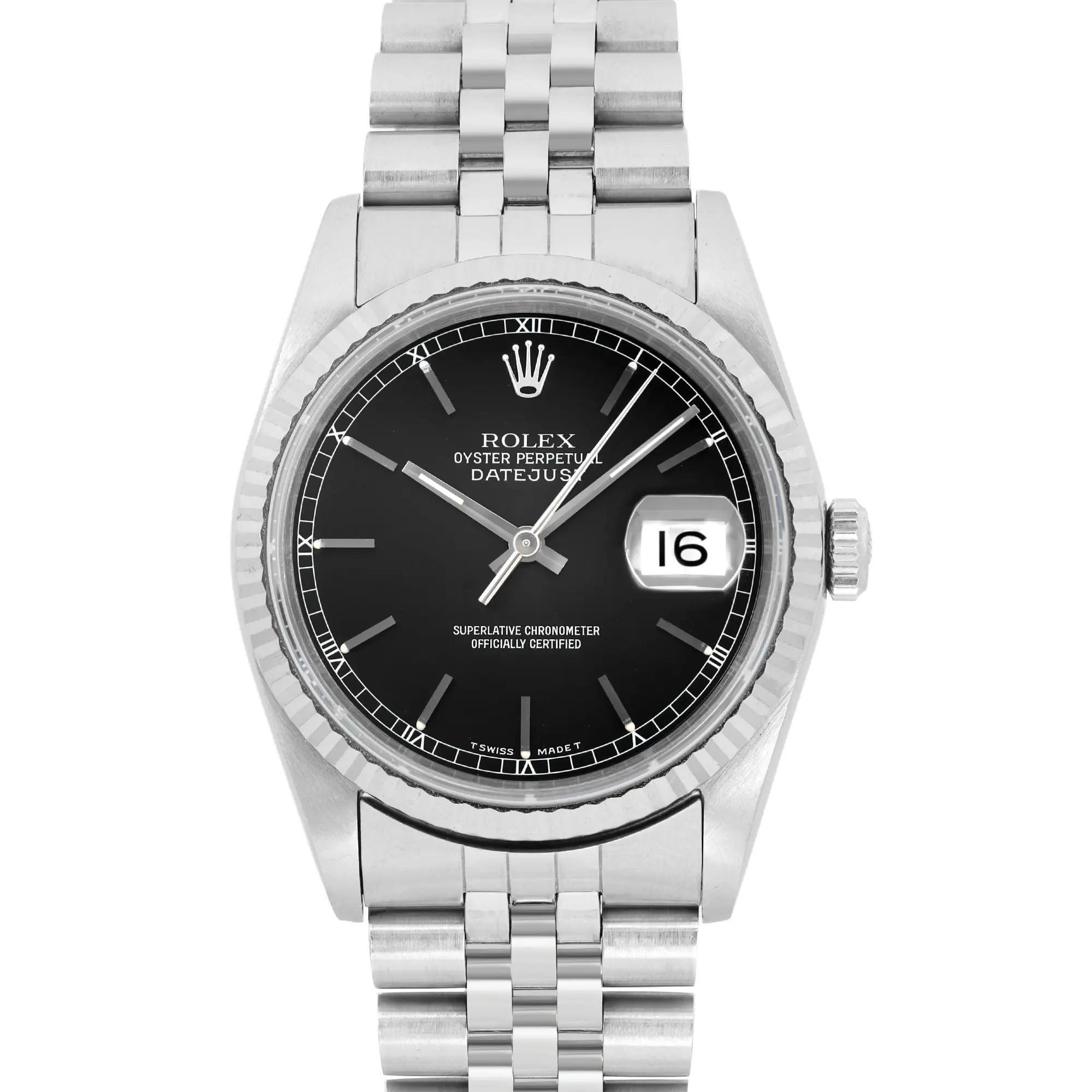 Seminuevo en buen estado. Se entrega con caja y papeles, sin folleto. Recientemente revisado. El movimiento está calibrado y mantiene bien la hora.

🕰️ Información general
Marca: Rolex

Model No: Datejust

Model No.: 16234

Año de fabricación: