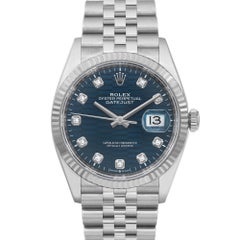 NEW Rolex Datejust 36mm Jubilee Steel Blue Motif Dial Automatic Watch 126234