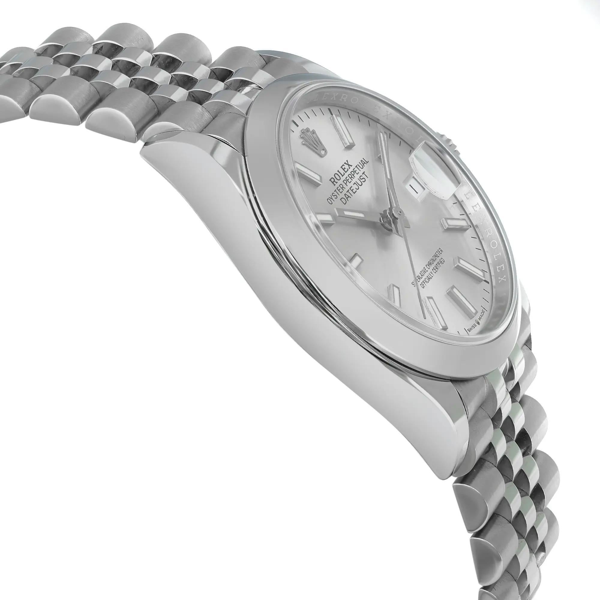 Men's Rolex Datejust 36mm Jubilee Steel Silver Dial Automatic Mens Watch 126200
