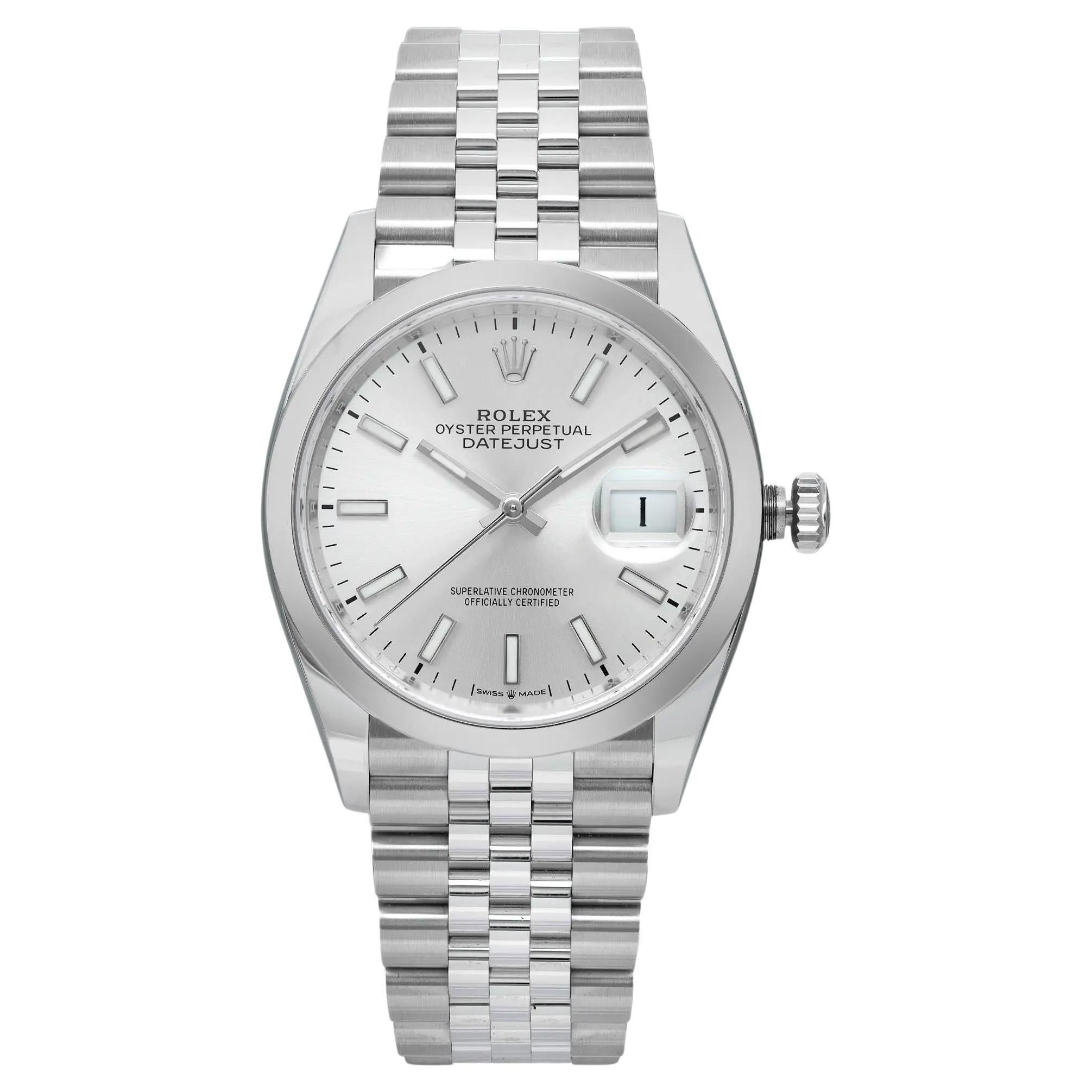 Rolex Datejust 36mm Jubilee Steel Silver Dial Automatic Mens Watch 126200