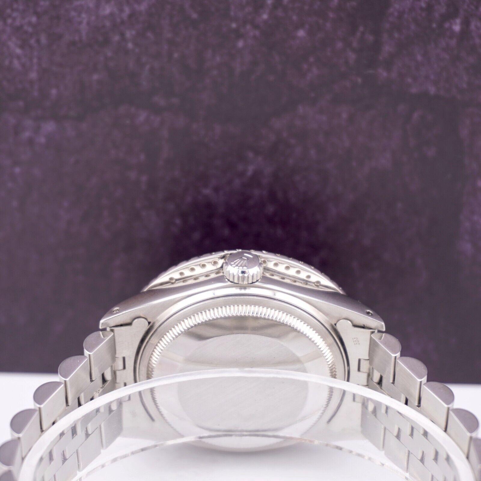 Rolex Datejust 36mm Jubiläum Stahluhr ICED 3,50ct Diamanten Rosa Zifferblatt 16014 1