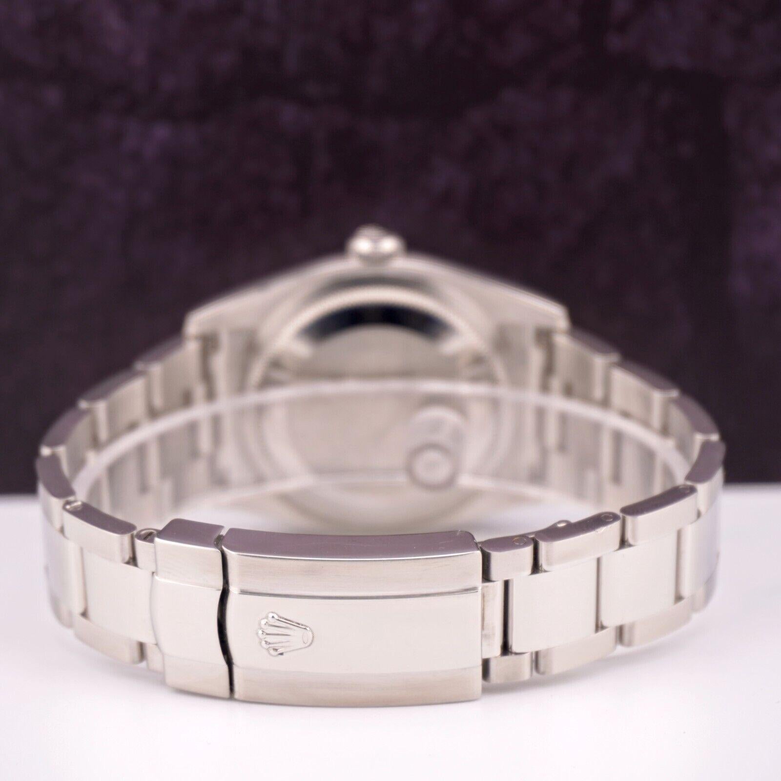 Rolex Datejust 36mm Herren Edelstahl Oyster Silber Zifferblatt Uhr Ref: 116200 im Angebot 3