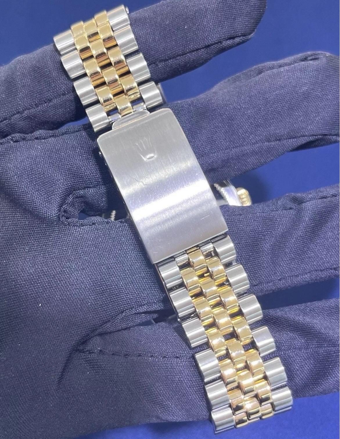 Rolex Montre DateJust 36mm avec cadran MOP et lunette en or 18K et acier Jubilee 16233 en vente 11