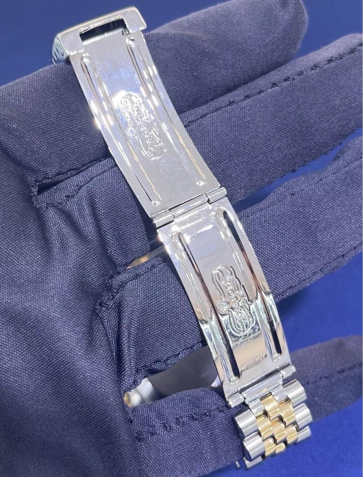 Rolex Montre DateJust 36mm avec cadran MOP et lunette en or 18K et acier Jubilee 16233 en vente 12