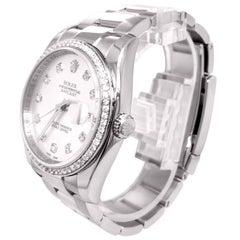 Rolex Datejust Ouster Diamond Bezel with Silver Diamond Dial and Bezel 116200