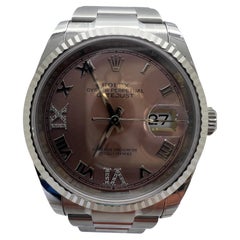Rolex Datejust Pink Diamond Roman Watch New
