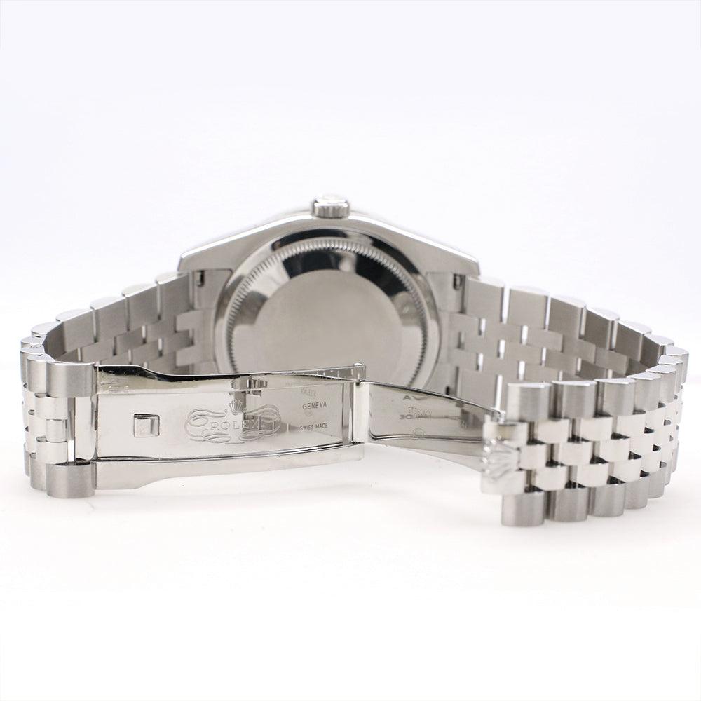 Brilliant Cut Rolex Datejust 36MM Pink Floral Dial Watch with 2CT Custom Diamond Bezel 116200 For Sale