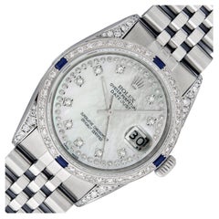 Rolex Datejust QS Steel and 18k Gold Jubilee Diamond Watch with MOP Diamond