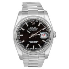 Rolex Montre-bracelet Datejust Roulette Date en acier inoxydable Réf. 116200