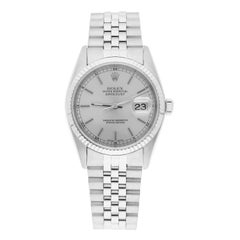 Rolex Datejust 36mm Stainless Steel 16014 Silver Index RT Dial, Circa 1987