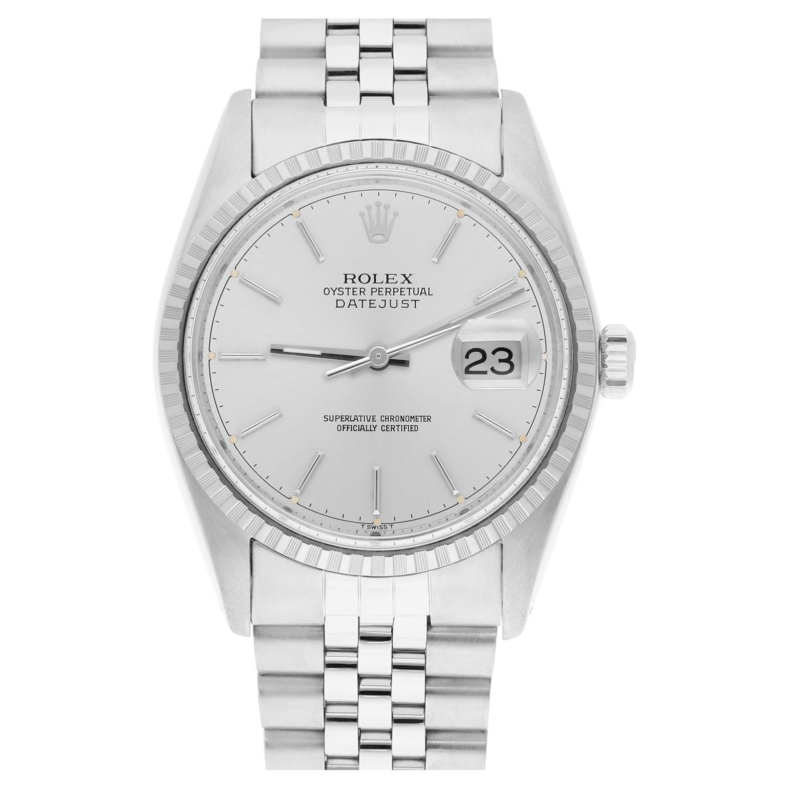 Rolex Datejust 36mm Stainless Steel 16030 Silver Index Dial, Circa 1982