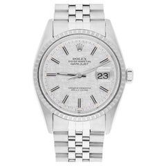 Retro Rolex Datejust 36mm Stainless Steel 16030 Silver Index Dial, Circa 1986