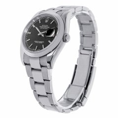 Rolex Datejust Stainless Steel Black Index Dial Watch 116200