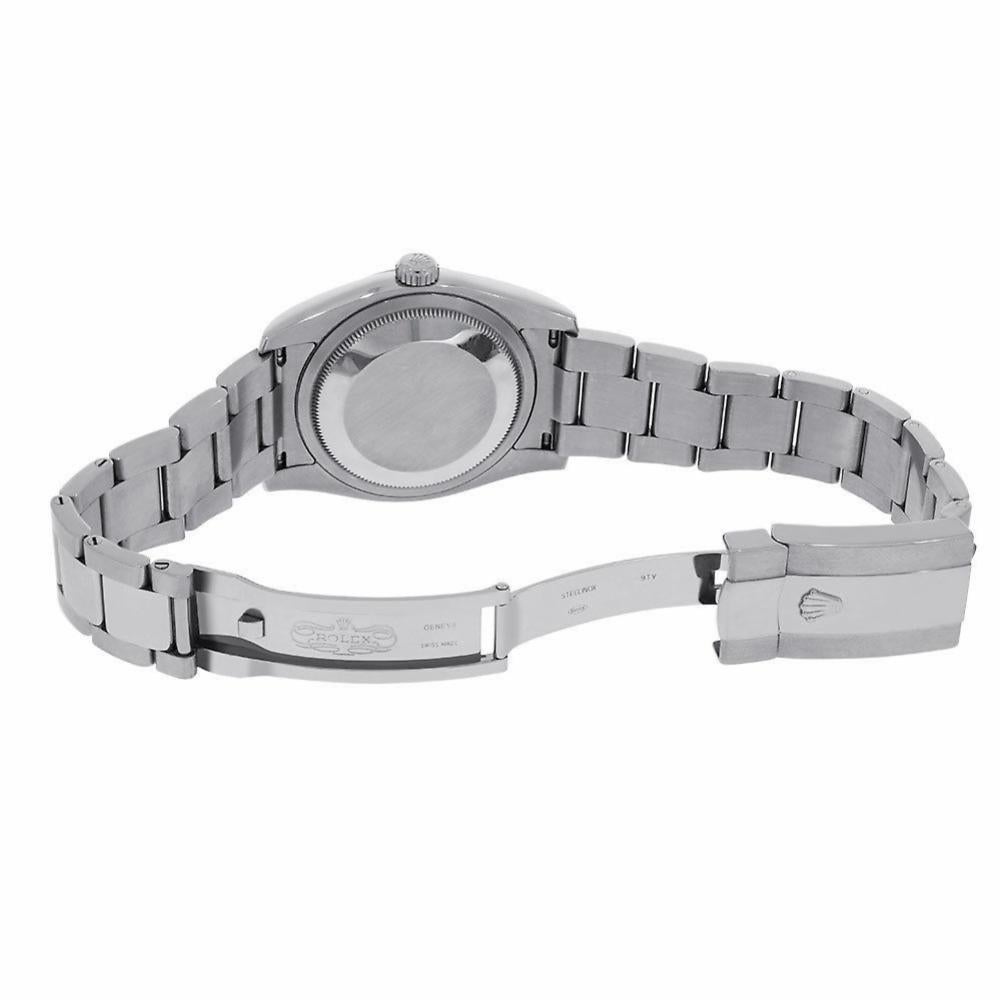 Rolex Datejust Stainless Steel Black Index Dial Watch 116200 In Excellent Condition In Miami, FL