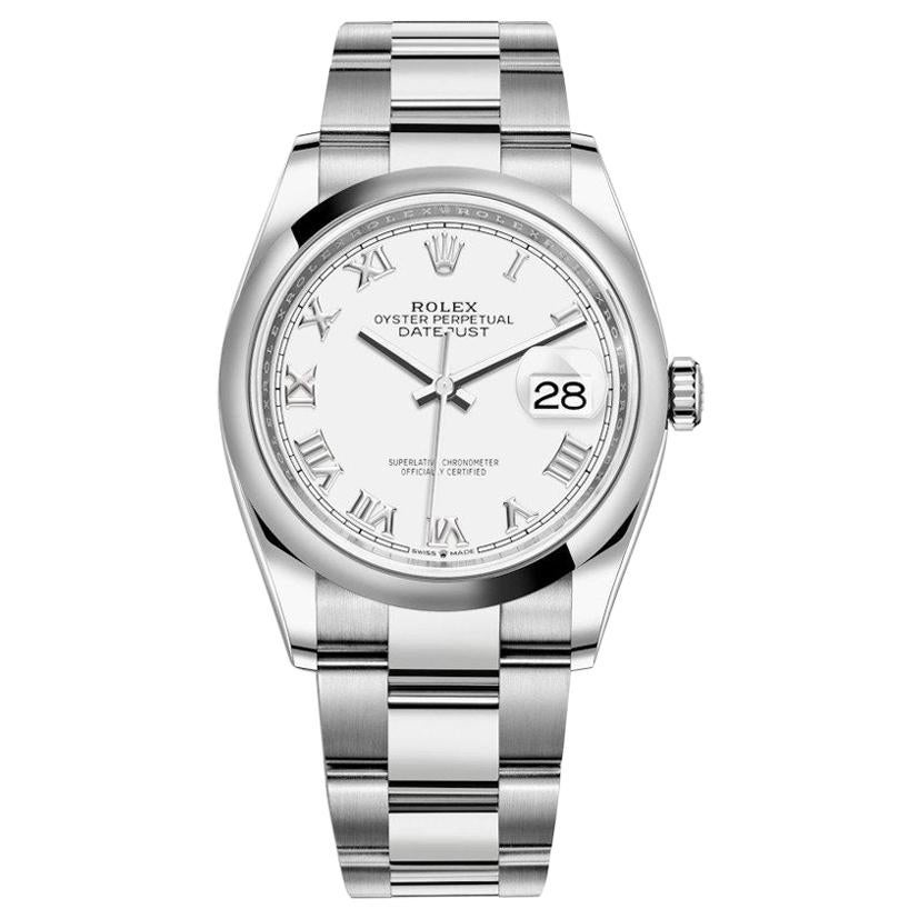 Rolex Datejust Stainless Steel Midsize Watch Model #: 126200 White Roman