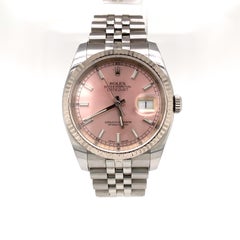 Rolex Datejust Stainless Steel Pink Dial Jubilee Bracelet 116234