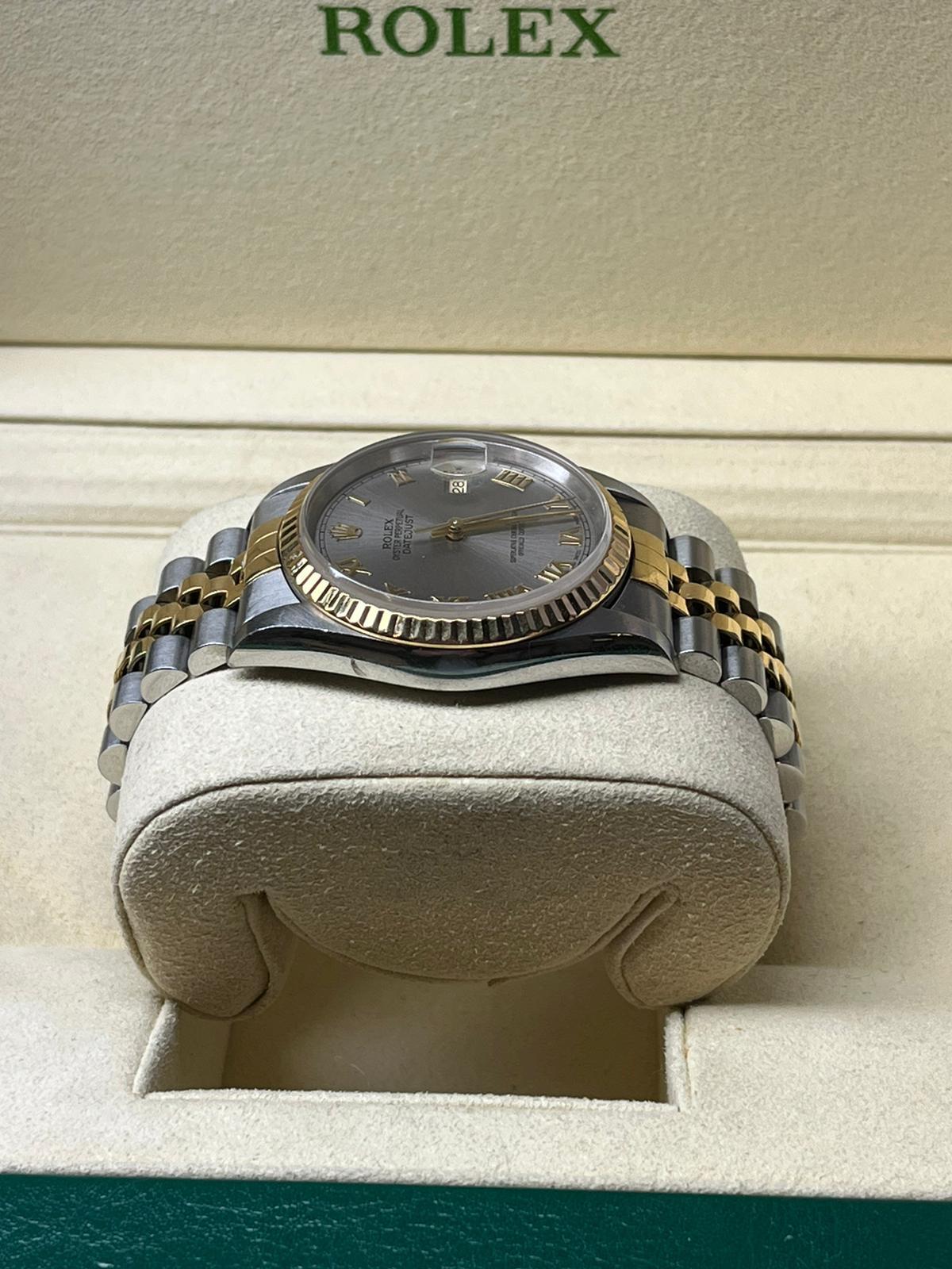 Rolex Datejust Stainless Steel Silver Roman Dial Fluted Bezel Watch 16233 2