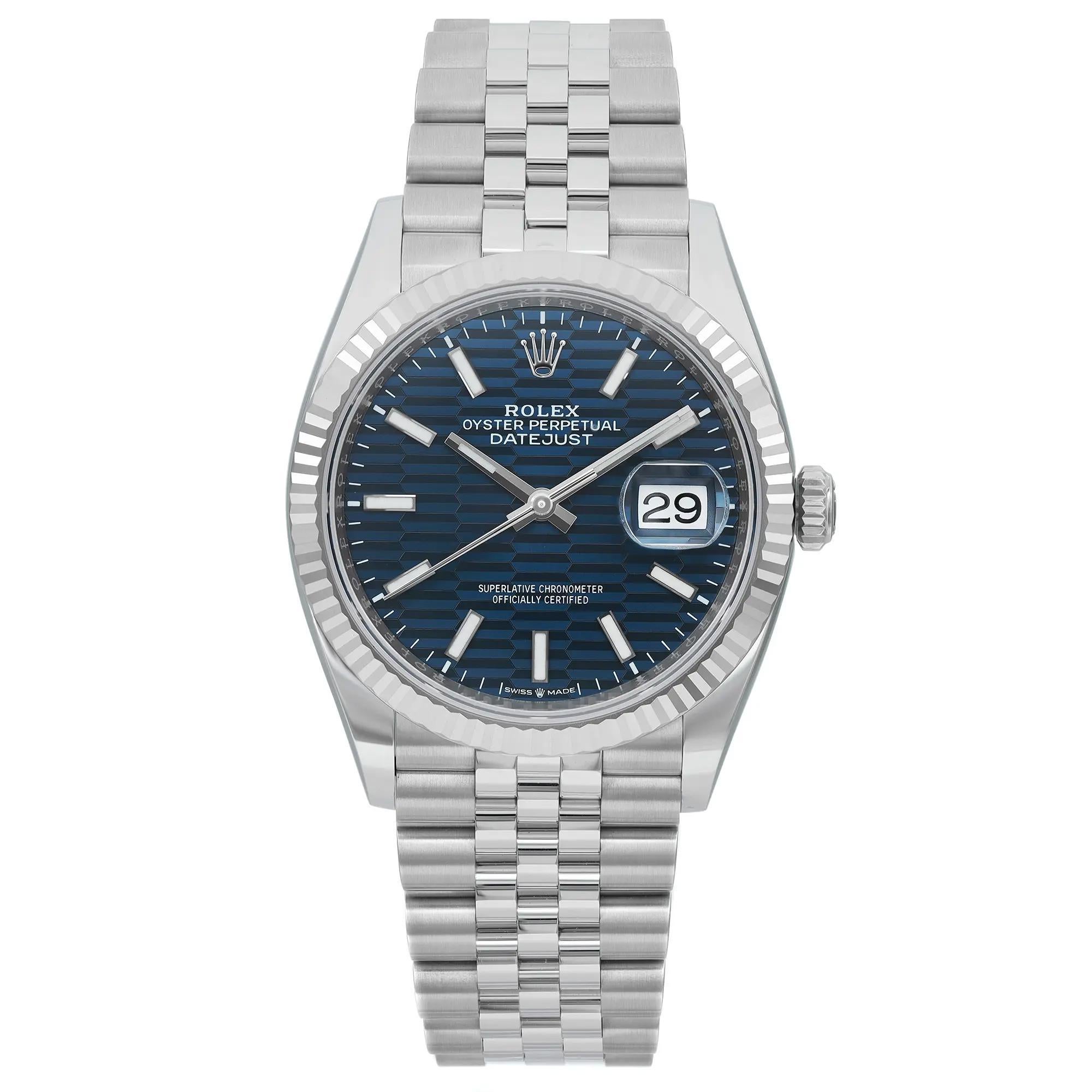 New. 2023 Card. Full set. The original box and papers are included. 5-year Rolex Warranty.

Brand and Model:
Brand: Rolex
Model: Rolex Datejust 126234
Model Number: 126234

Type and Style:
Type: Wristwatch
Style: Luxury
Department: Unisex