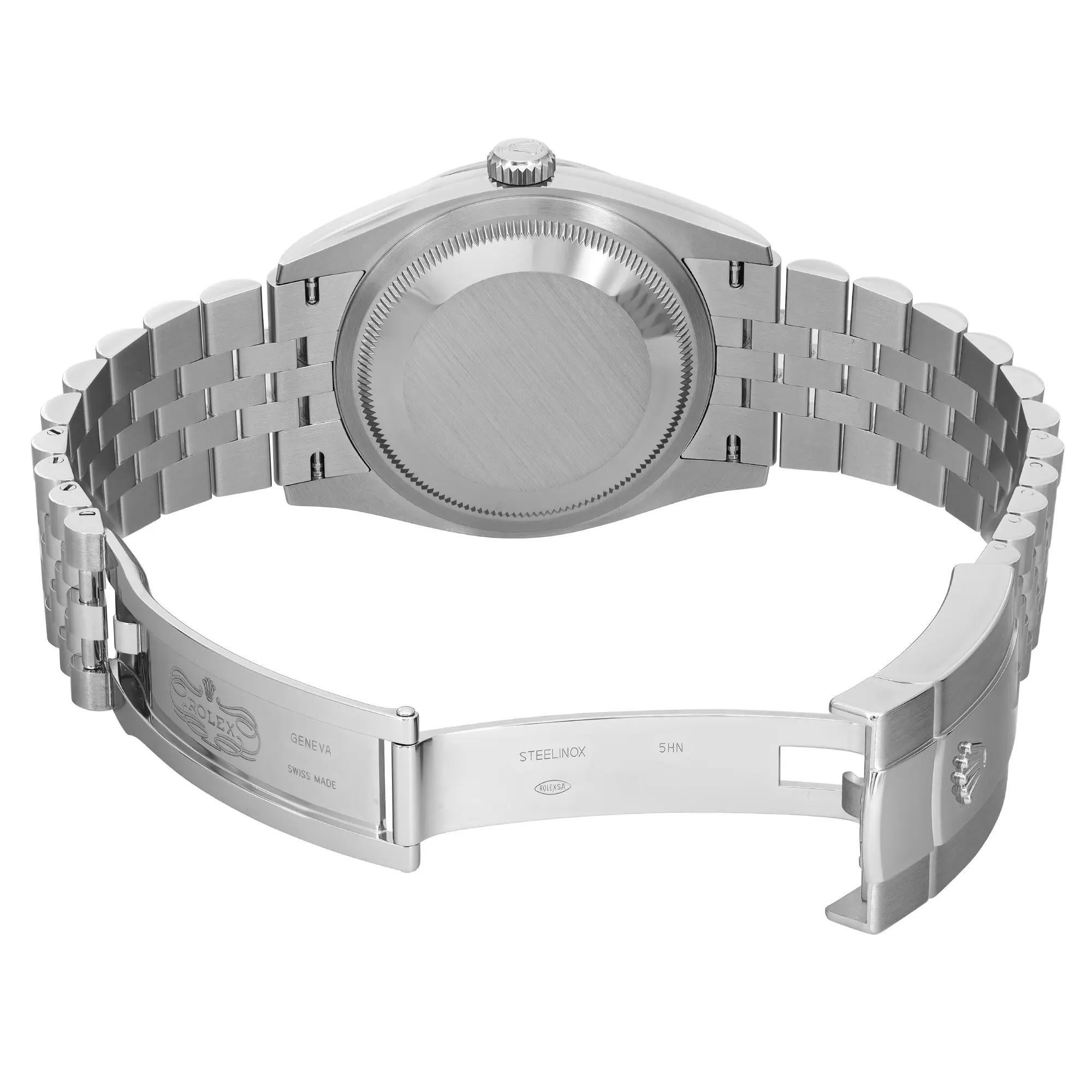 NEW Rolex Datejust 36mm Steel White Gold Blue Motif Dial Jubilee Watch 126234 For Sale 7