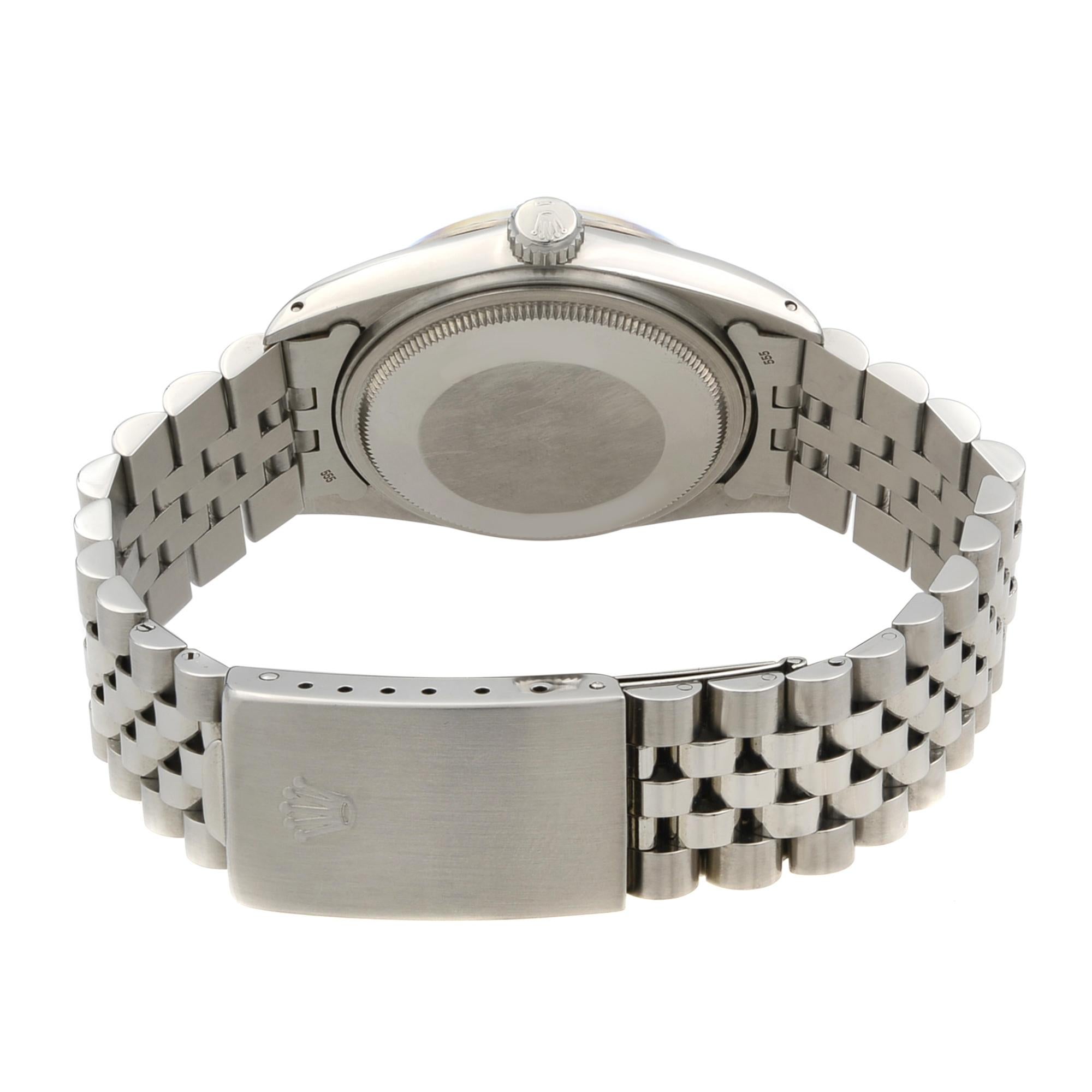 Rolex Datejust Steel 18 Karat White Gold Silver Dial Automatic Men's Watch 16014 3