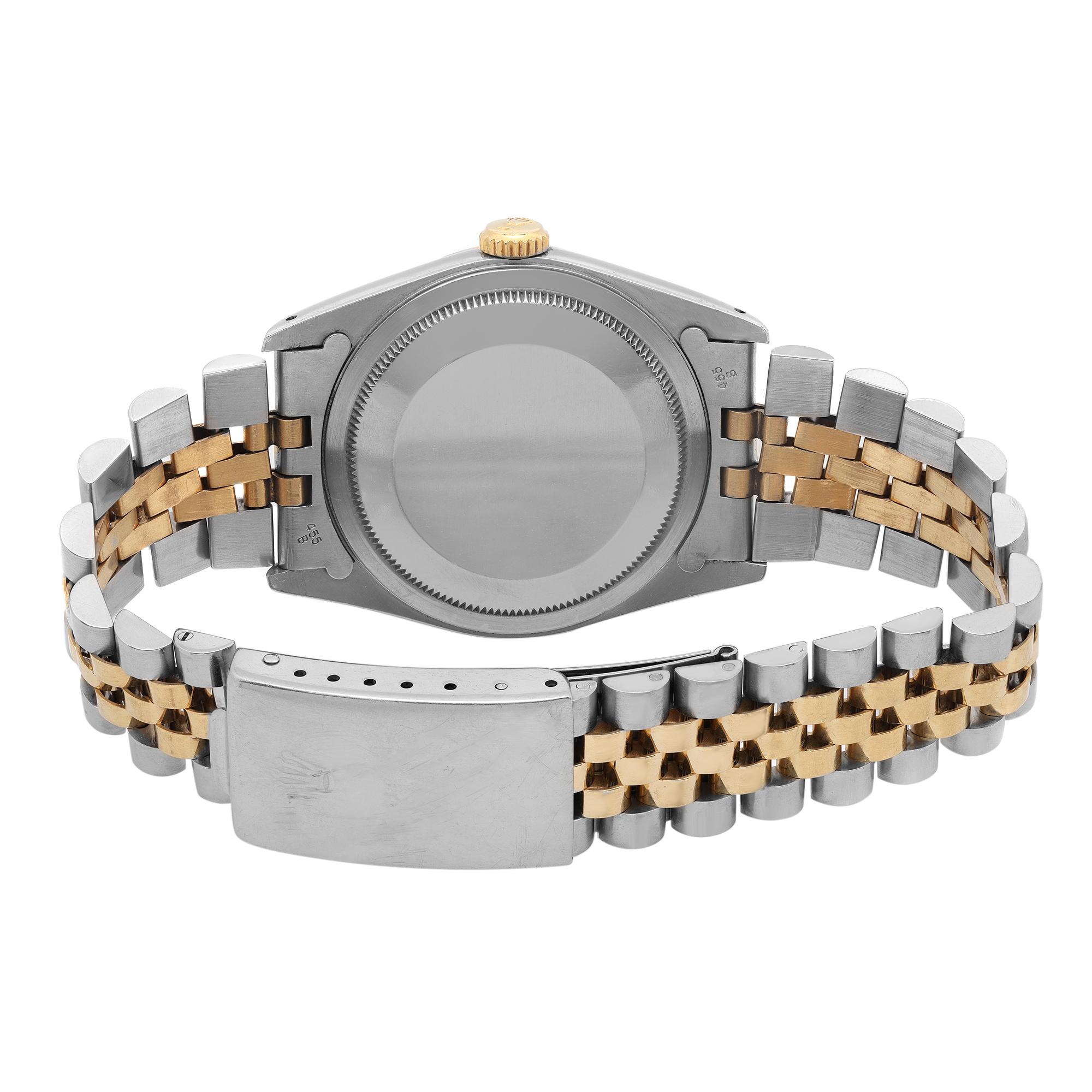 Rolex Datejust 36mm Stahl 18k Gelbgold Champagner Zifferblatt Herrenuhr 16233 2
