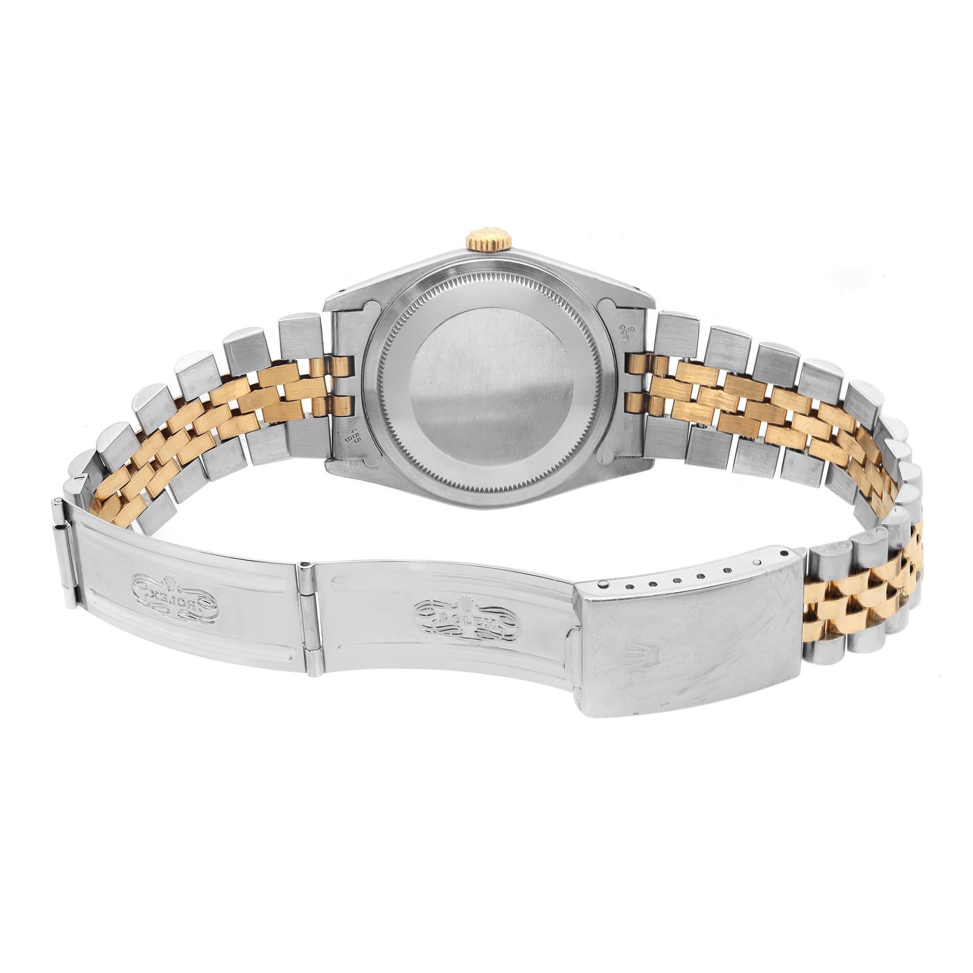 Rolex Datejust 36mm Stahl 18k Gelbgold Champagner Zifferblatt Herrenuhr 16233 3