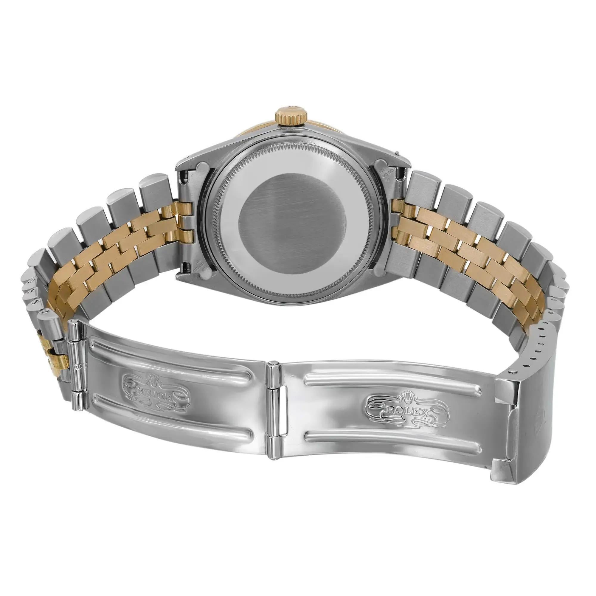 Reloj Rolex Datejust 36mm Acero Oro Amarillo 18K Esfera Roja Diamante Personalizado 16013 en venta 2