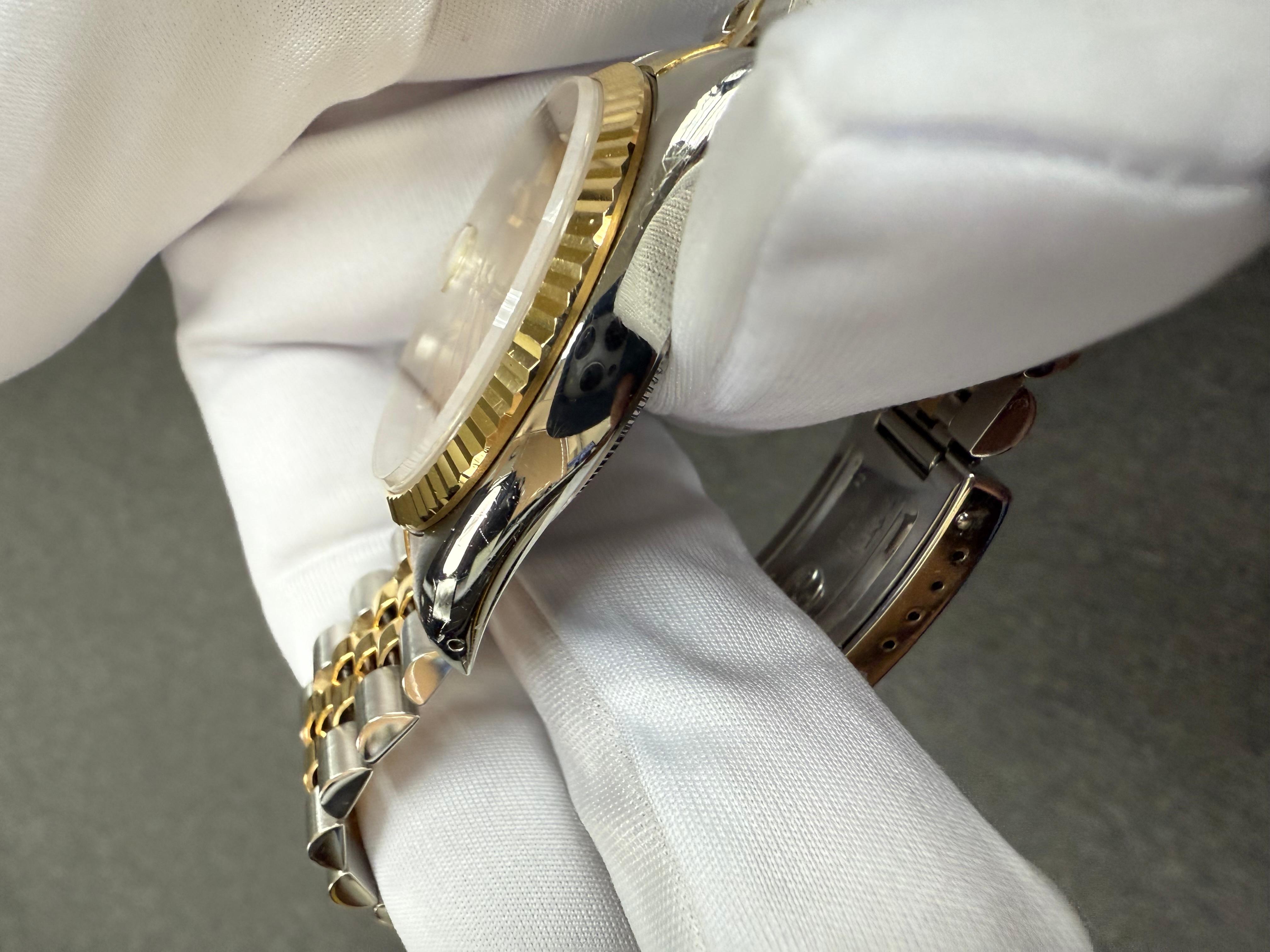 Rolex Datejust 36mm Stahl und 18k Gelbgold Armbanduhr im Angebot 4