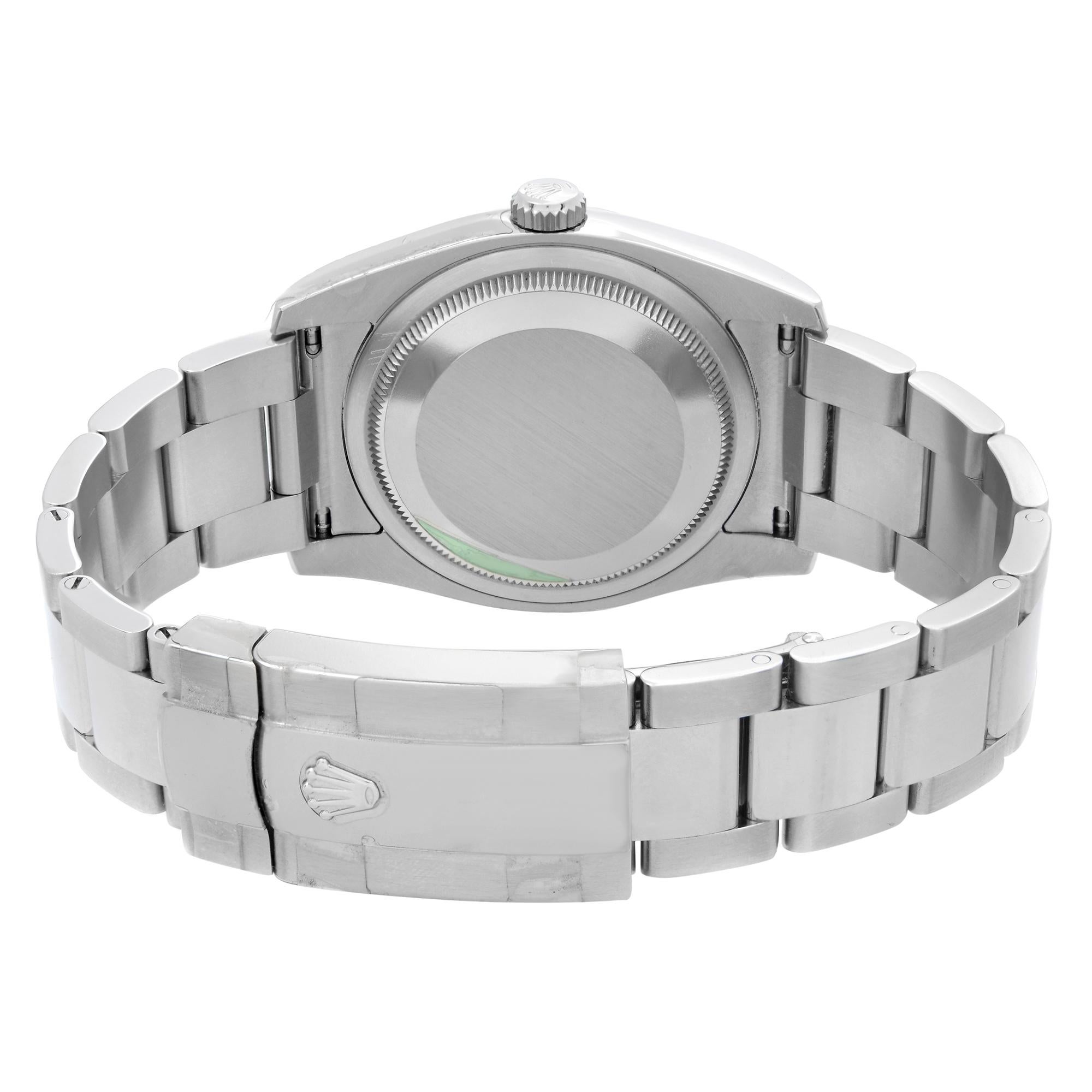 Men's Rolex Datejust Steel Custom Black MOP Diamond Dial Automatic Watch 116234