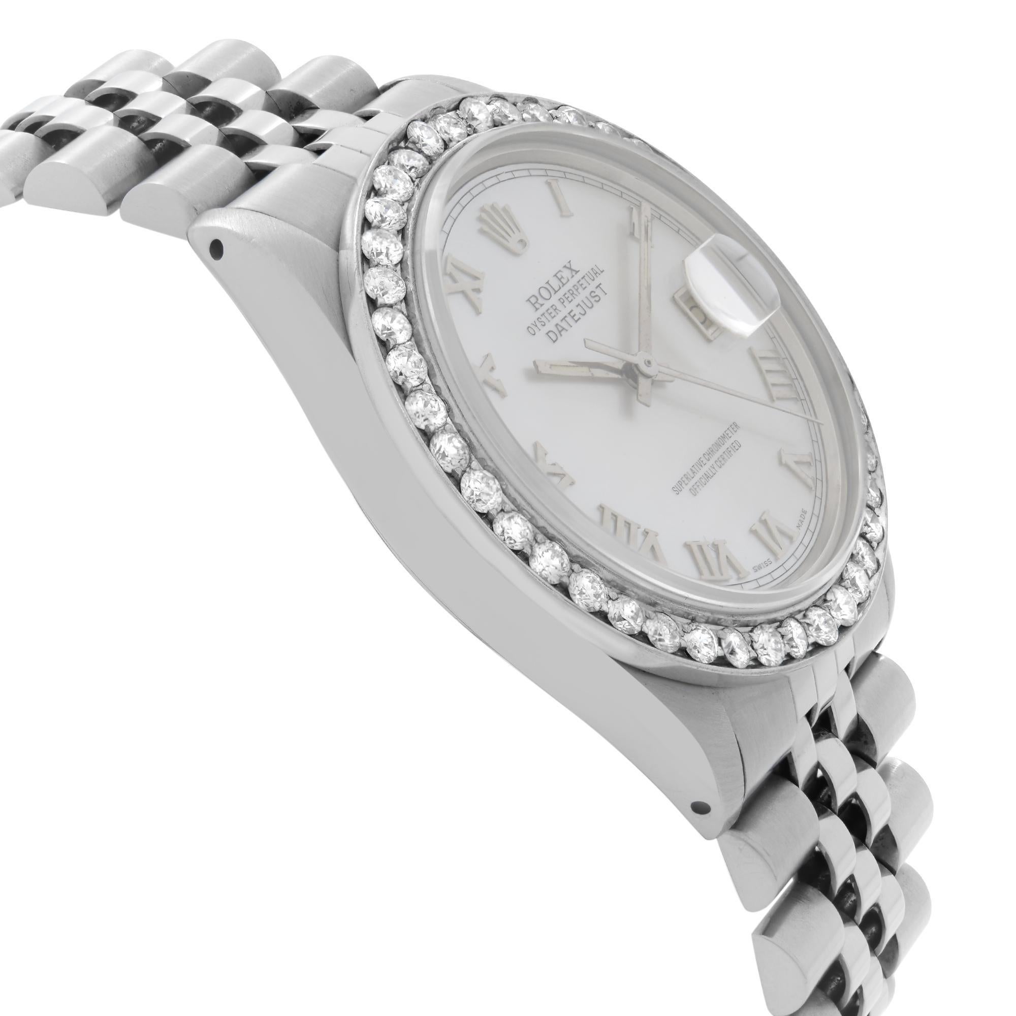 mens watch with diamond bezel