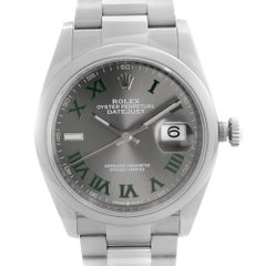 Rolex Datejust Steel Grey Wimbledon Dial Automatic Mens Watch 126200
