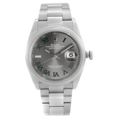 Rolex Datejust Steel Grey Wimbledon Dial Automatic Mens Watch 126200