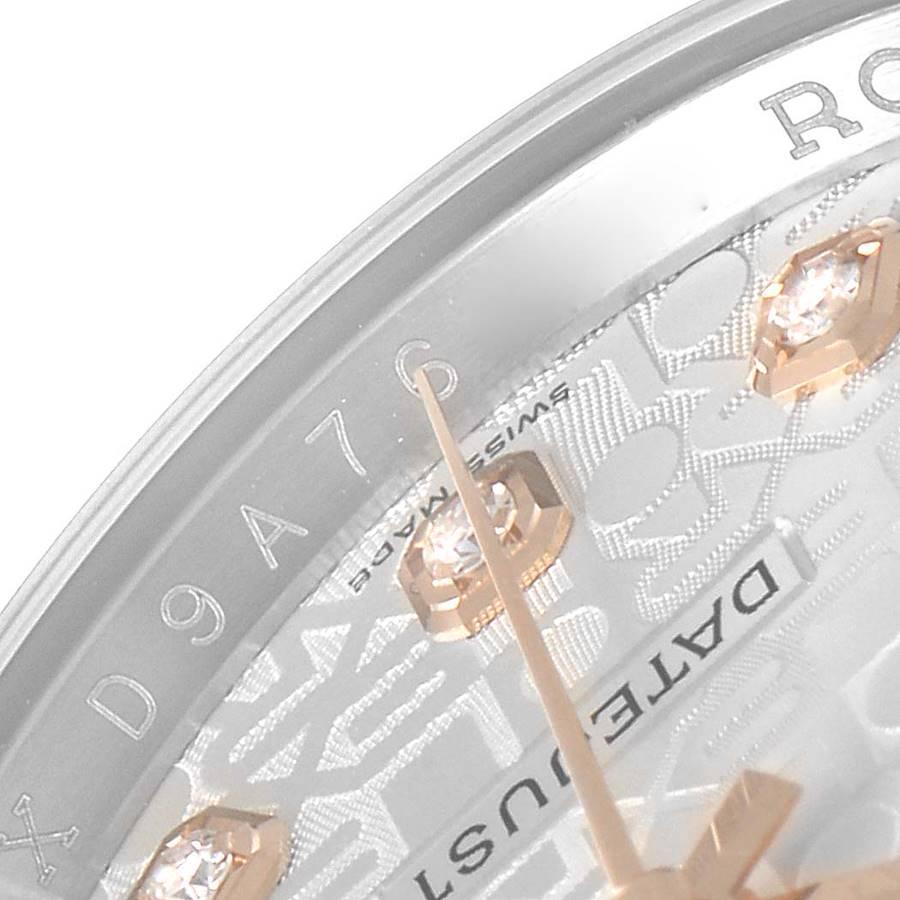 Rolex Datejust Steel Rose Gold Diamond Unisex Watch 116231 2
