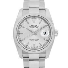 Rolex Datejust 36mm Steel Silver Dial Automatic Mens Watch 116200