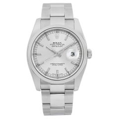 Rolex Datejust 36mm Steel Silver Dial Automatic Mens Watch 116200