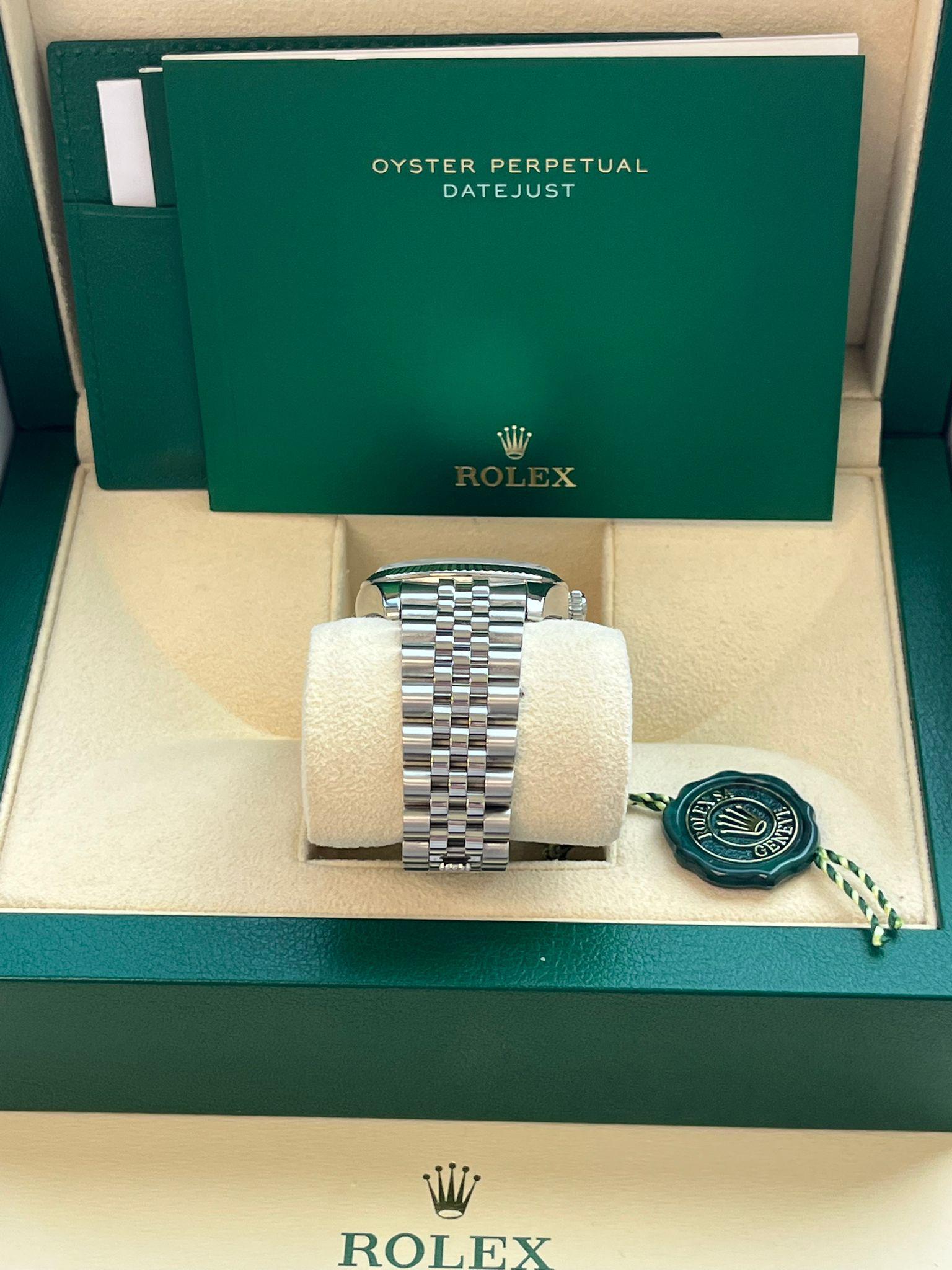 Rolex Montre Datejust 36 mm en acier, or blanc, argent et diamants pour hommes 116234 en vente 12