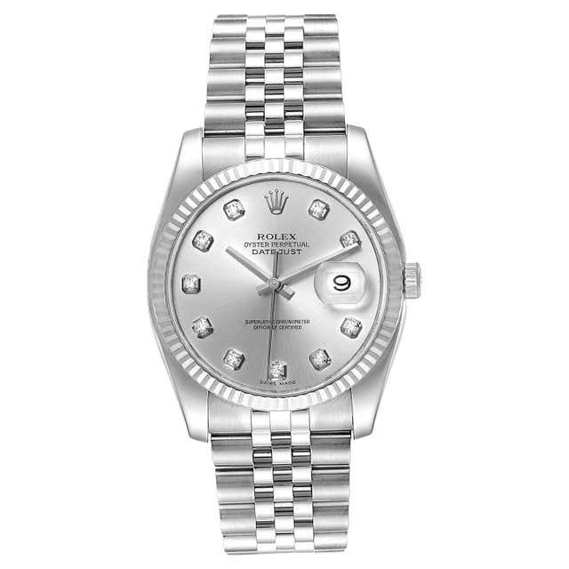 Rolex 116234 Datejust Stainless Steel and 18k White Gold Bezel 36mm ...