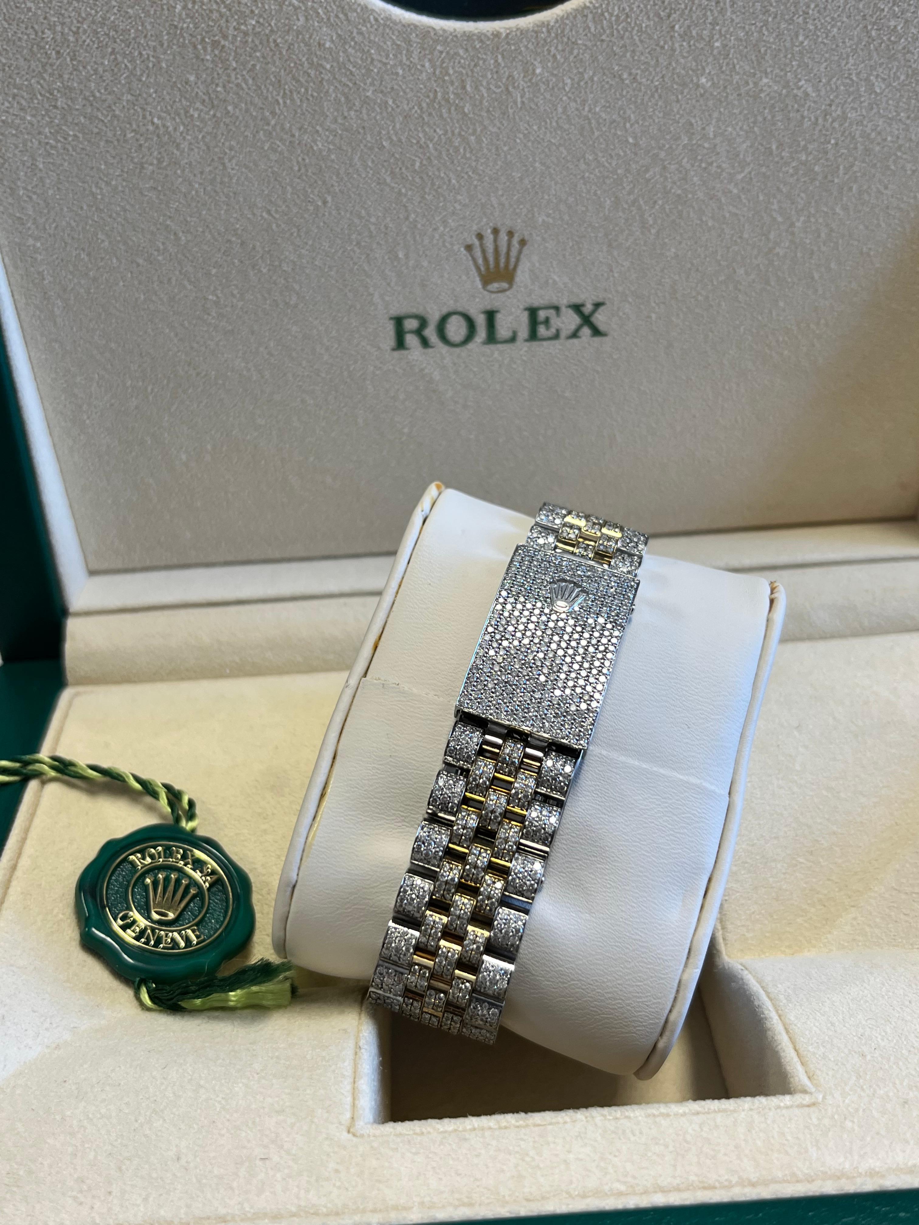 Rolex Datejust Tiffany Blue Dial Full Diamond Iced Out Jubilee Bracelet 2