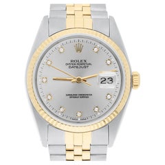 Rolex Datejust 36mm Zweifarbig 16233 CIRCA 1992 Sehr seltene C Serie Silber Diamant