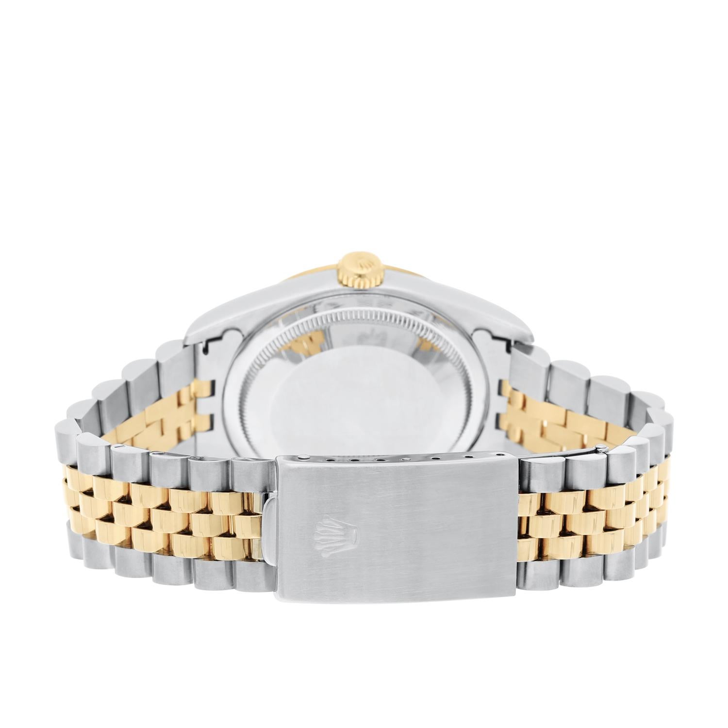 Rolex Datejust 36mm Two Tone Champagne Arabic Dial Jubilee 16233 Circa 1998 For Sale 1