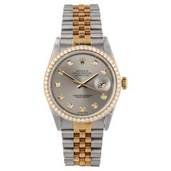 Rolex Datejust Two-Tone Diamond Dial & Bezel Jubilee Bracelet Watch 16233