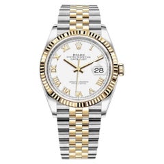 Used Rolex Datejust Two Tone Jubilee Roman Dial 126233
