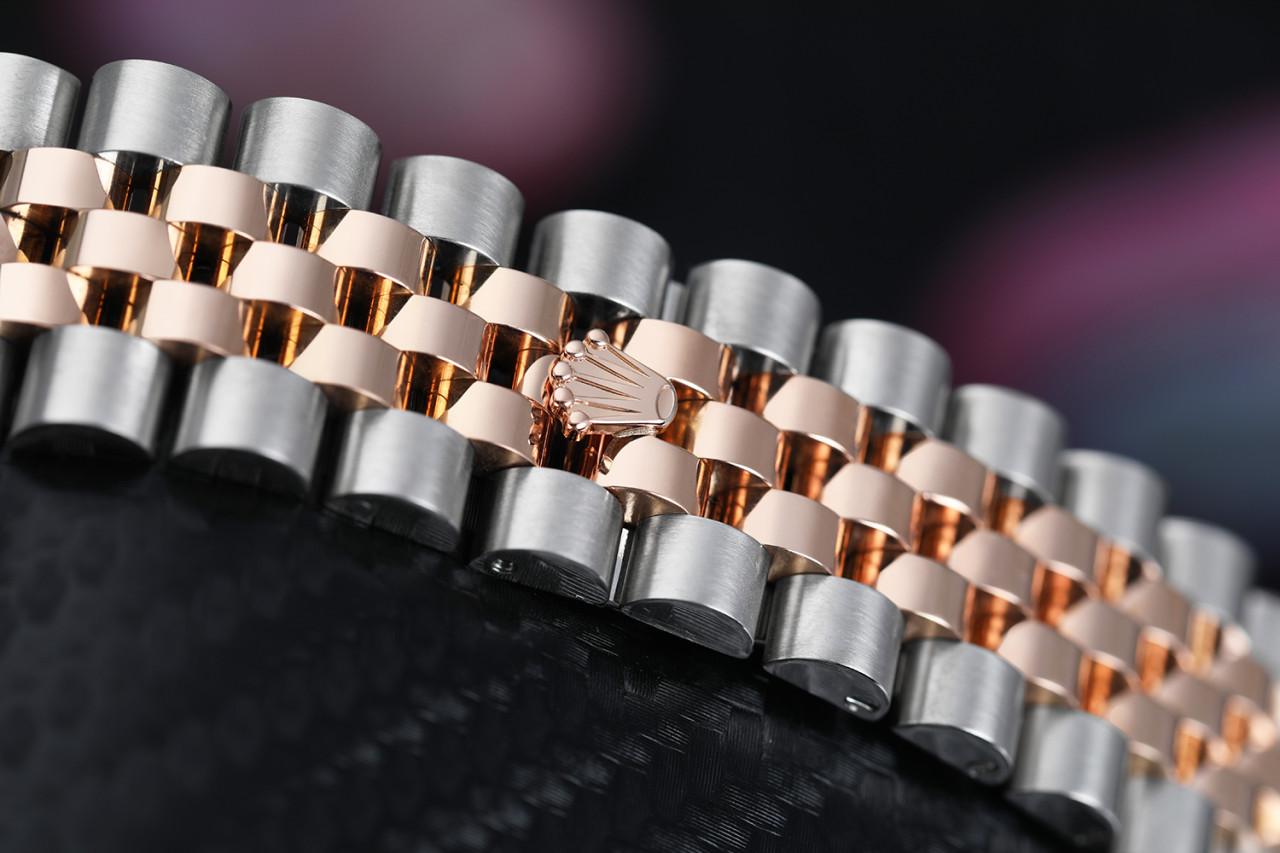 Rolex Datejust 36mm Zweifarbige Roségold-Uhr mit Diamant-Lünette, maßgefertigt für Damen oder Herren