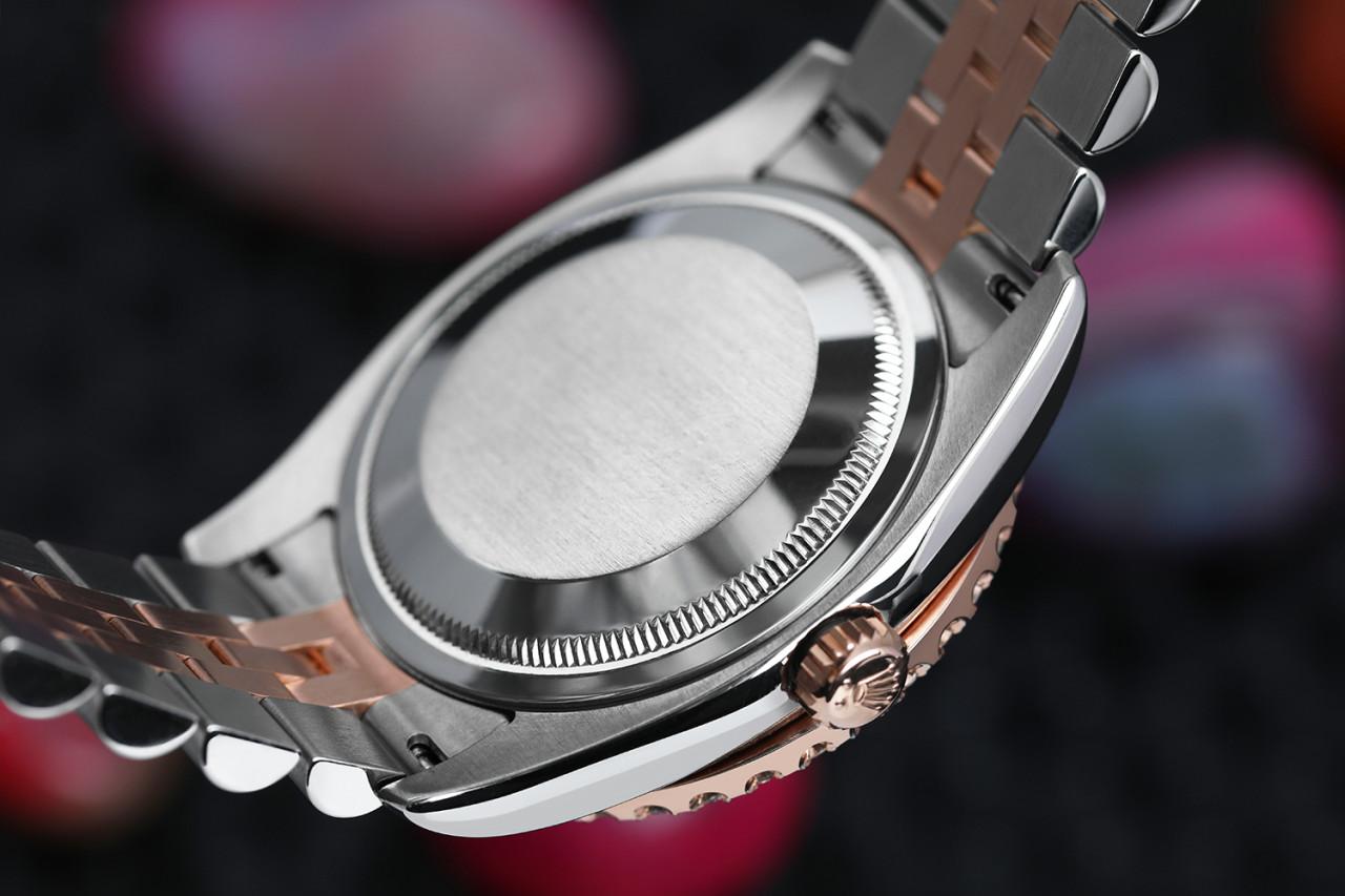 Rolex Datejust 36mm Zweifarbige Roségold-Uhr mit Diamant-Lünette, maßgefertigt 1