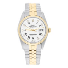 Rolex Datejust 36mm Two Tone White Diamond Dial Jubilee 16233 Circa 1989