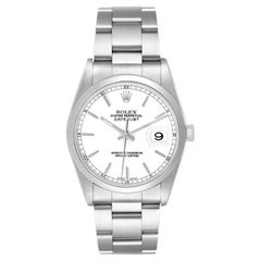 Rolex Datejust 36mm White Dial Stainless Steel Automatic Oyster Watch 16200
