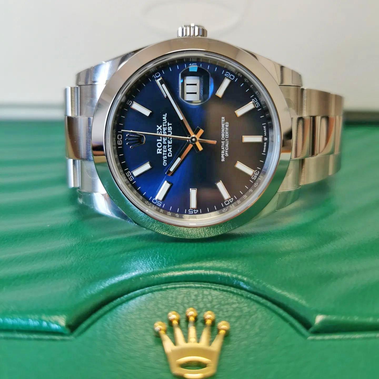 blue rolex datejust