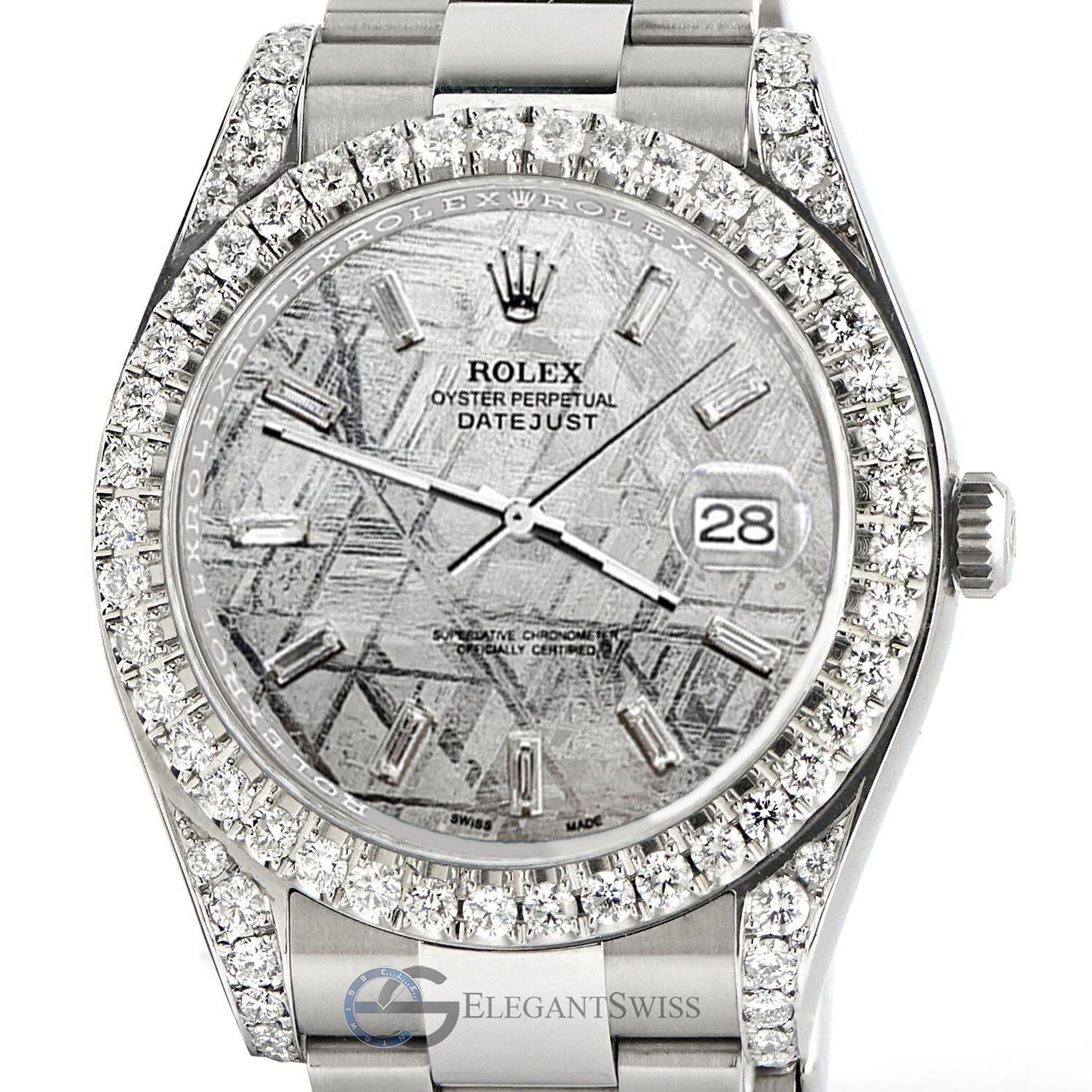 Rolex Datejust 41 Stainless Steel Watch, Ref #126300. Rolex self-winding automatic movement.

Excellent, pristine condition, no signs of wear, works flawlessly, comes with Rolex box, Rolex papers, certificate of appraisal, ElegantSwiss Two Year