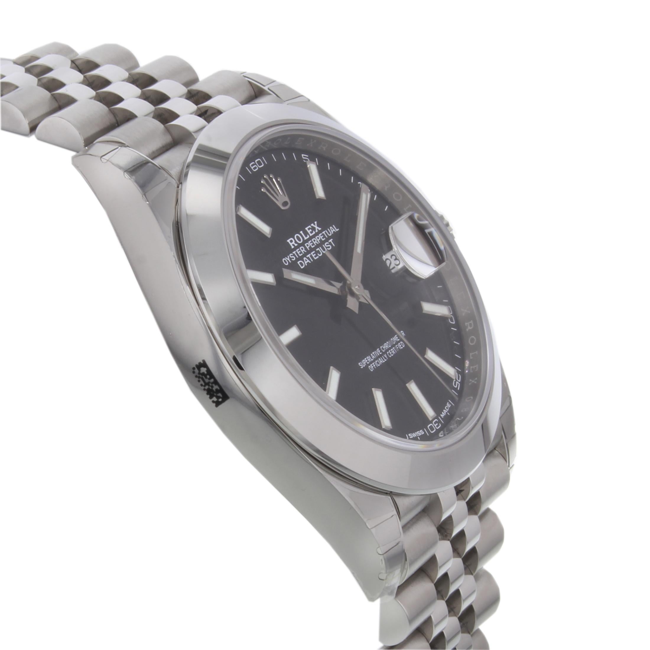 Rolex Datejust 41 126300 Bkij Black Index Stainless Steel Automatic Men's Watch 1
